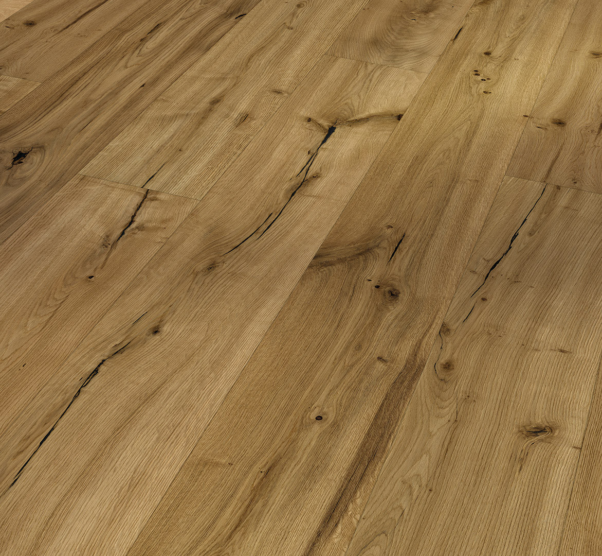 Oak handscraped brushed